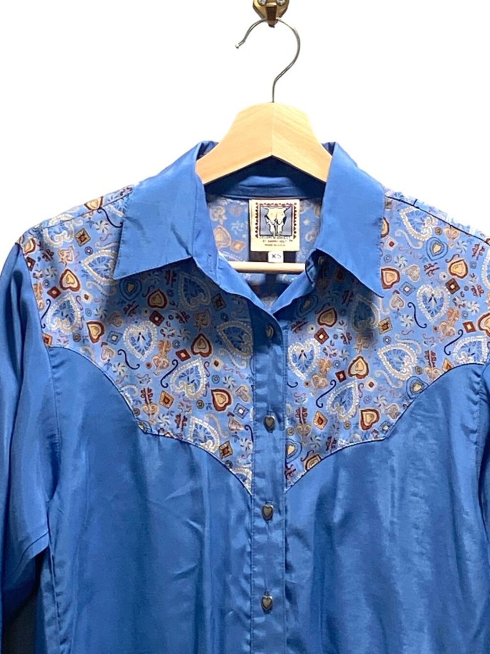 Vintage Desert West Button Down Western Shirt Blue Size XS Rodeo Country Spring - Picture 5 of 13